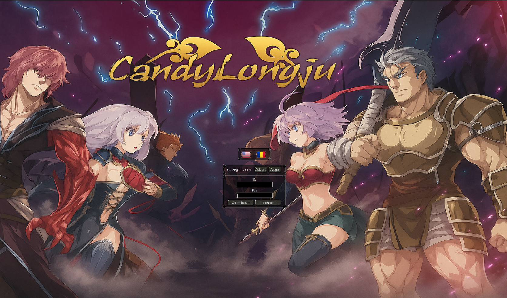 CandyLongju2 login screen